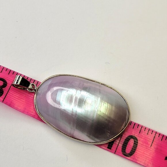 Large Abalone Mother of Pearl Pendant Oval Pearl Pendant - Picture 6 of 10